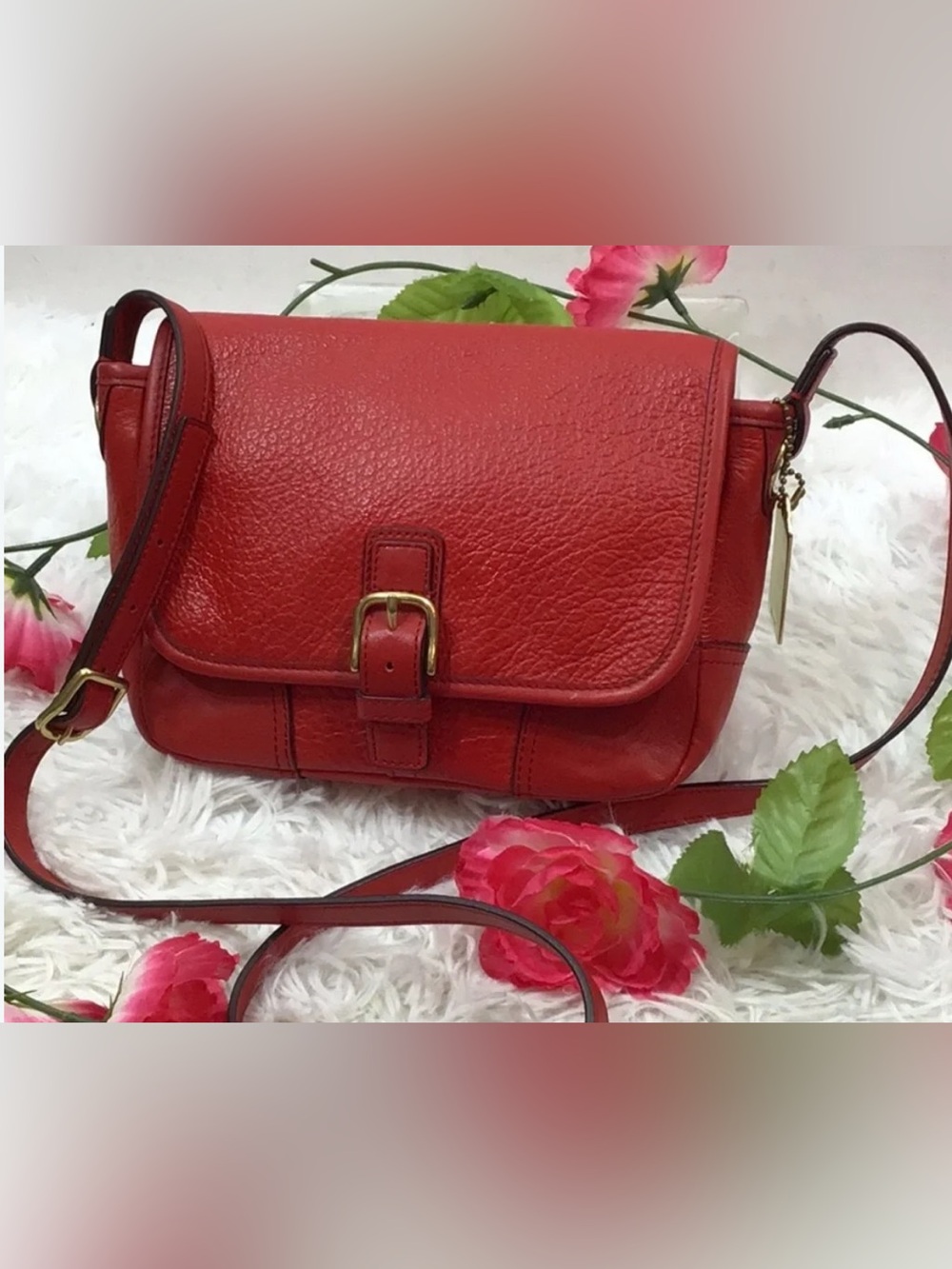 COACH Hadley Luxe Grain leather Field Crossbody Purse